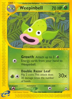 Weepinbell, Aquapolis Nº 65 Normal