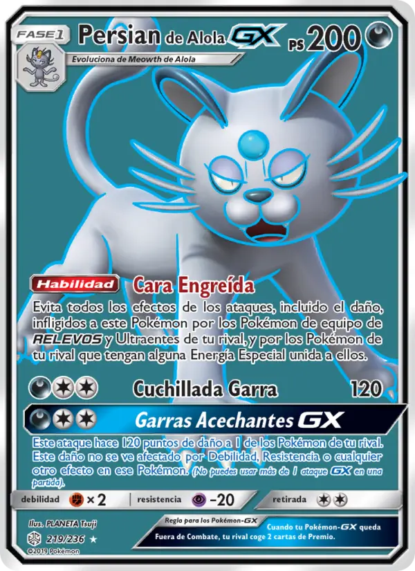 Persian de Alola GX, Eclipse Cósmico No. 219