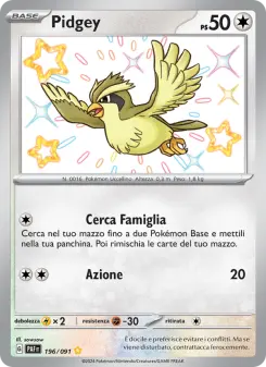 Pidgey, Destino di Paldea No. 196 Holo