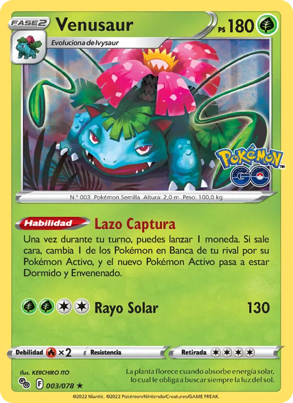 Venusaur, Pokémon GO Nº 003