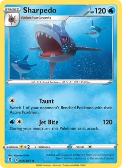 Sharpedo, Evolving Skies Nº 36 Normal
