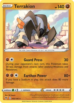 Terrakion, Vivid Voltage No. 92 Normal