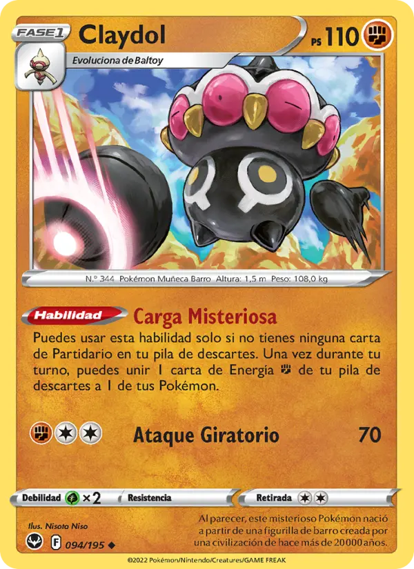 Claydol, Tempestad Plateada Nº 094