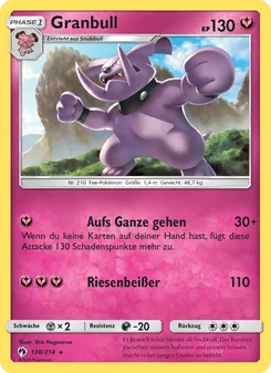 Granbull, Echo des Donners No. 138 Normal