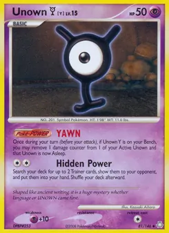 Unown Y, Legends Awakened No. 81 Normal