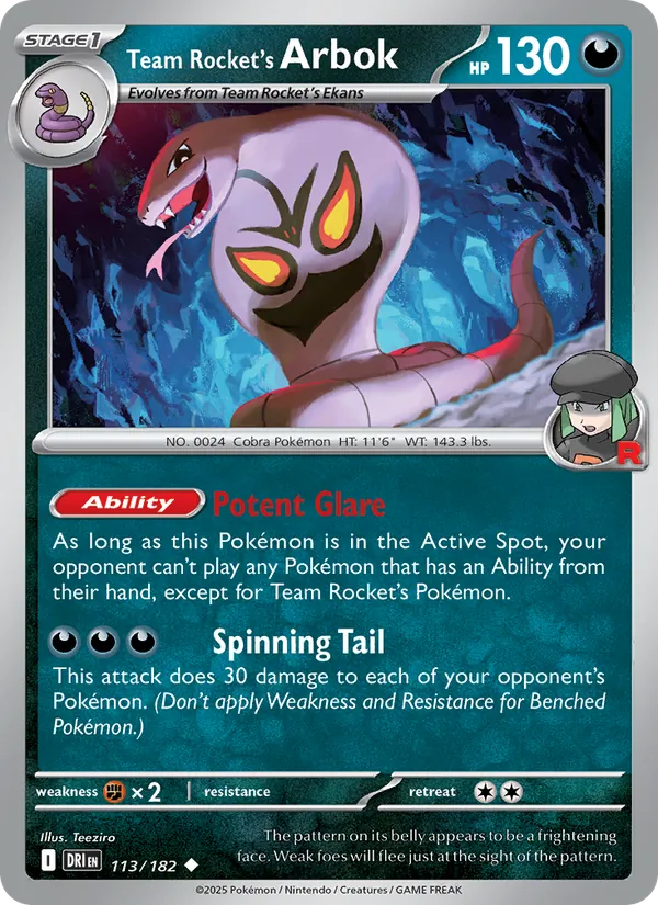 Team Rocket's Arbok, Destined Rivals No. 113
