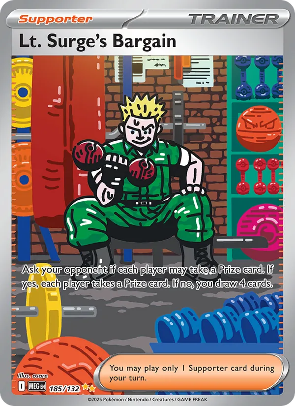 Lt. Surge's Bargain, Mega Evolution No. 185