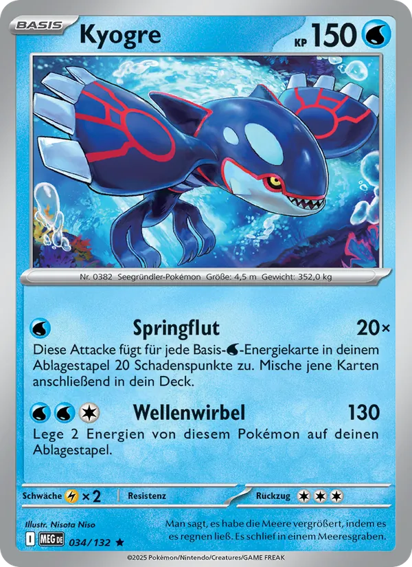 Kyogre, Mega-Entwicklung No. 034