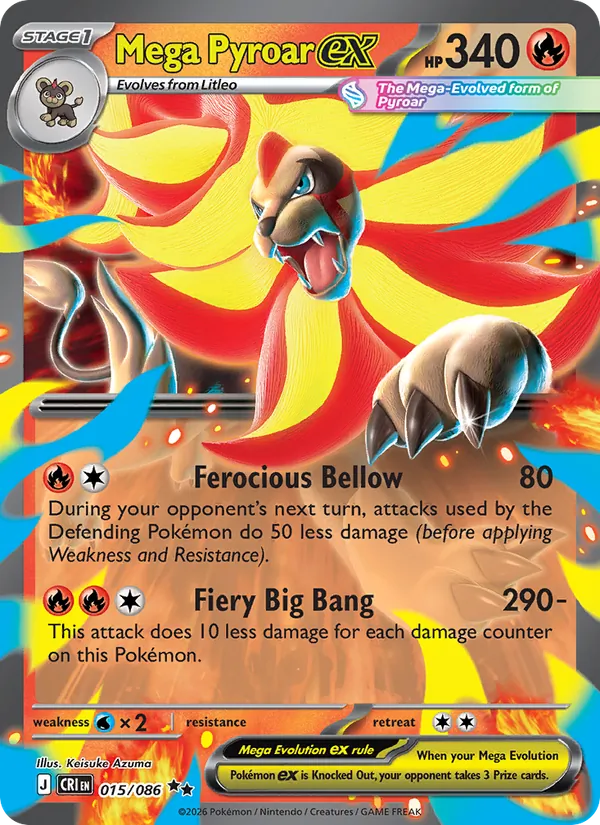 Mega Pyroar ex, Chaos Rising No. 015