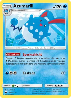 Azumarill, Nacht in Flammen No. 35 Normal