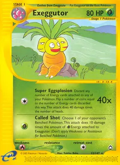 Exeggutor, Aquapolis No. 12 Normal