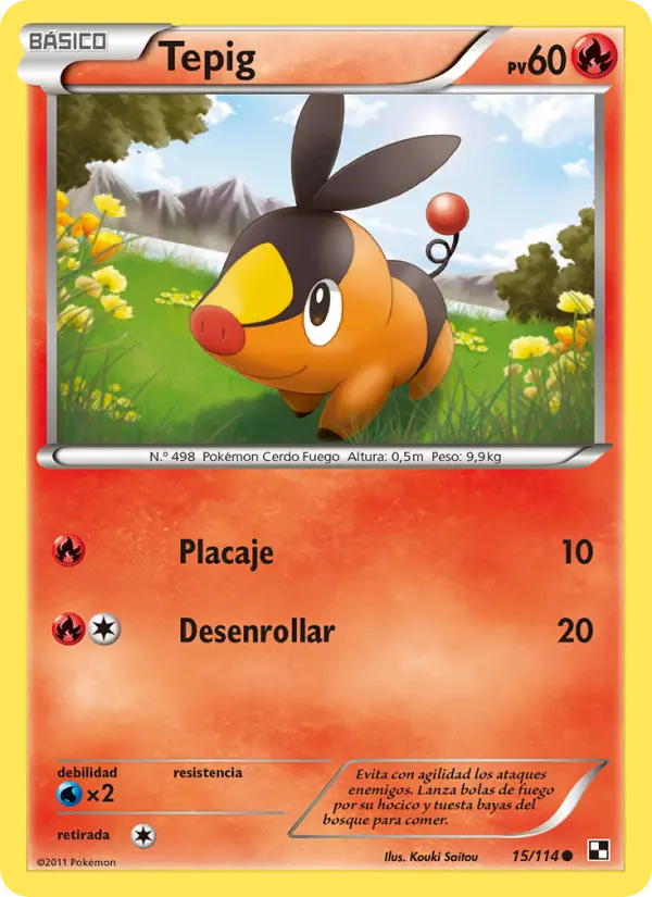 Tepig, Negro y Blanco No. 15