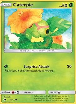 Caterpie, Burning Shadows No. 1
