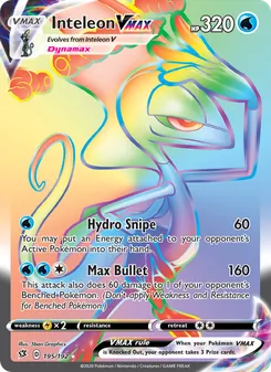 Inteleon VMAX, Rebel Clash Nº 195 Holo