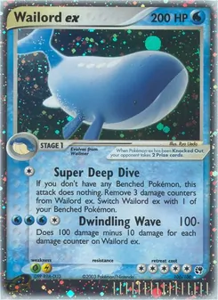 Wailord ex, Sandstorm No. 100 Holo