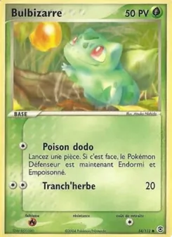 Bulbizarre, EX Rouge Feu & Vert Feuille No. 54 Normal