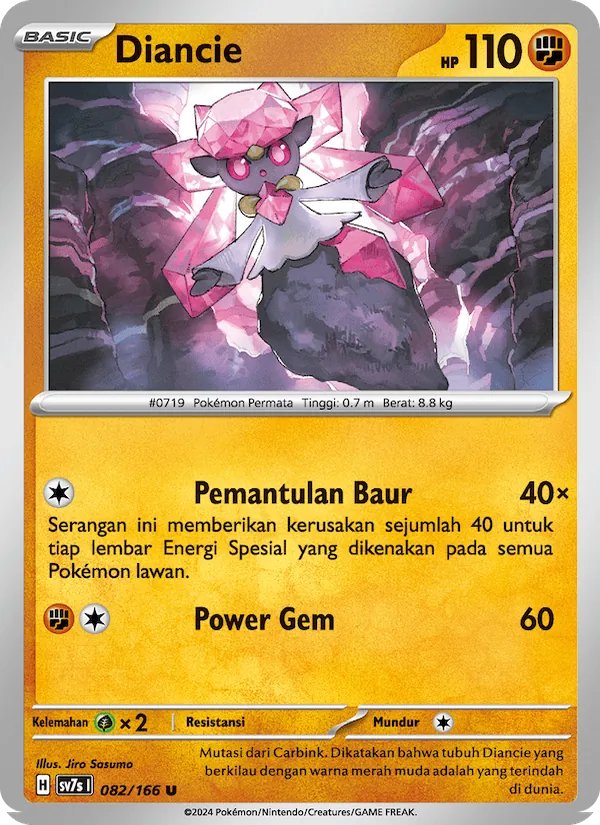 Diancie, Bimbingan Rasi Nº 082