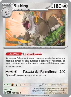 Slaking, Evoluzioni a Paldea No. 162 Holo