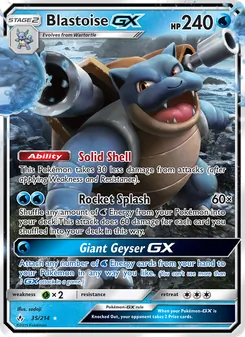 Blastoise GX, Unbroken Bonds No. 35 Normal