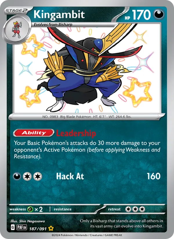Kingambit, Paldean Fates Nº 187
