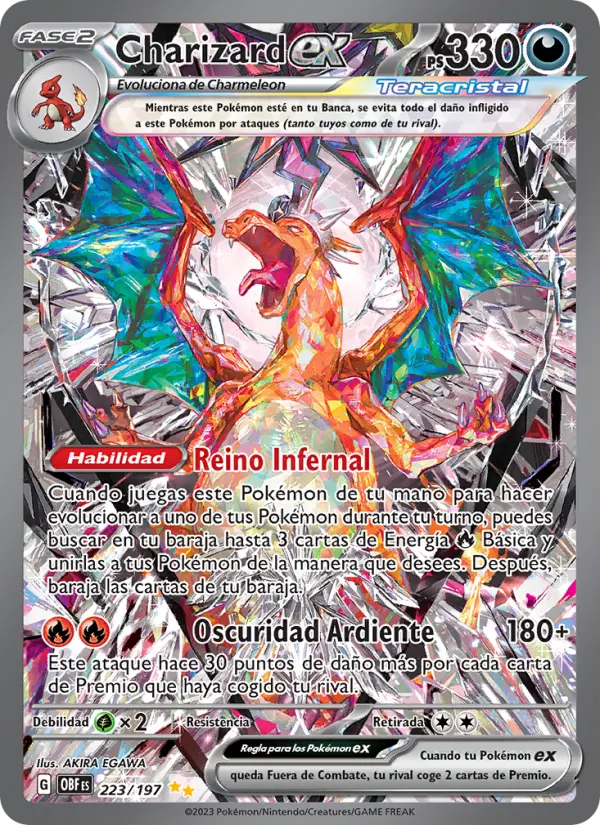 Charizard ex, Llamas Obsidianas No. 223