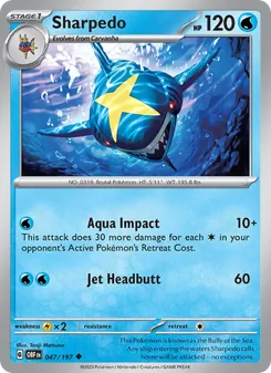 Sharpedo, Obsidian Flames Nº 047 Normal