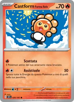 Castform Forma Sole, Scintille Folgoranti No. 020 Normal