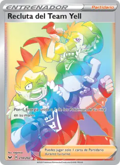 Recluta del Team Yell, Espada y Escudo Nº 210 Holo