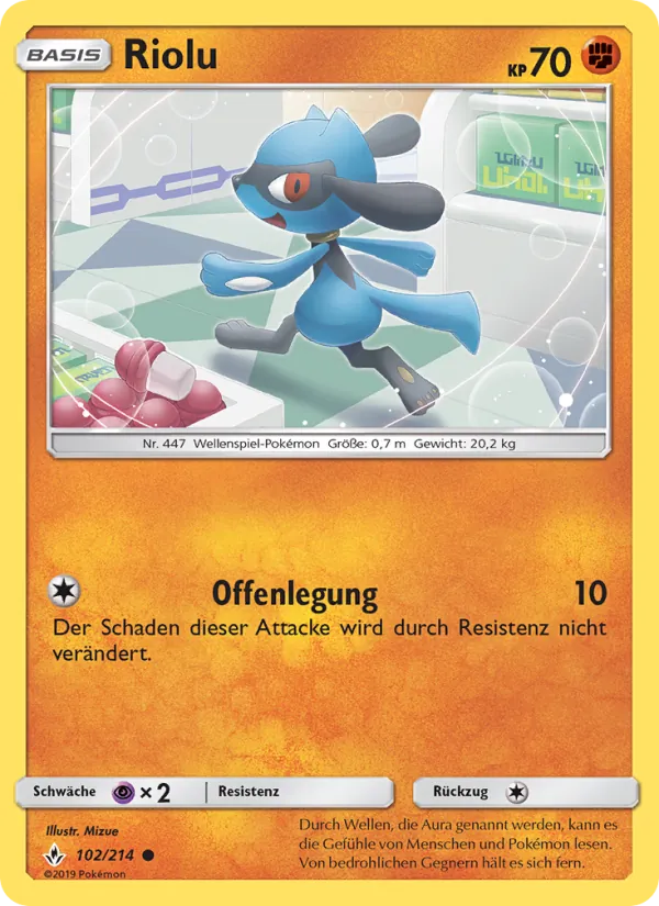 Riolu, Kräfte im Einklang Nº 102