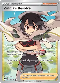 Zinnia's Resolve, Evolving Skies No. 203 Holo