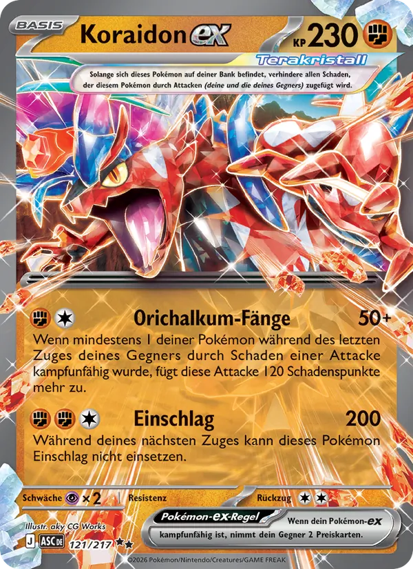 Koraidon-ex, Erhabene Helden No. 121