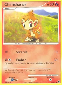 Chimchar, Diamond & Pearl No. 76 Normal