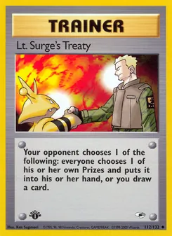 Lt. Surge's Treaty, Gym Heroes Nº 112 Normal