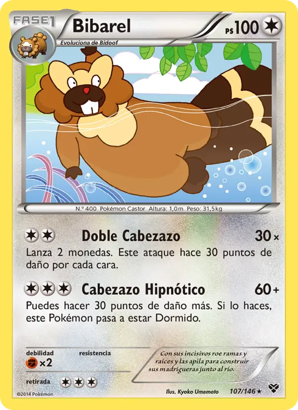 Bibarel, XY No. 107