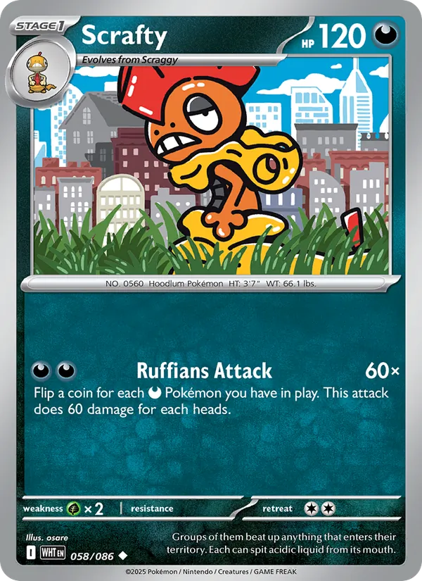 Scrafty, White Flare No. 058
