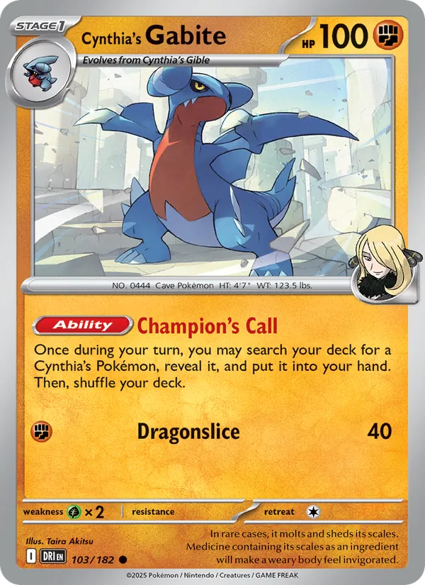 Cynthia's Gabite, Destined Rivals Nº 103