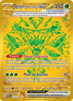 Ogerpon Masque Turquoise-ex, Évolutions Prismatiques Nº 177 Holo