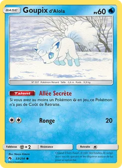 Goupix d’Alola, Tonnerre Perdu No. 53 Normal