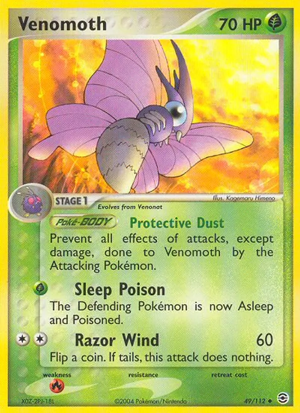 Venomoth, FireRed & LeafGreen No. 49