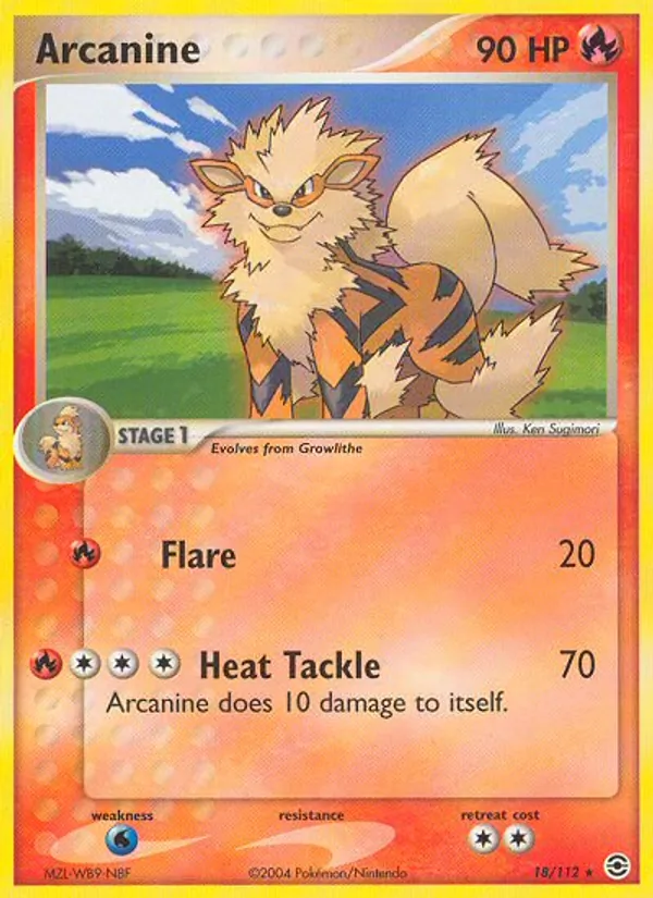 Arcanine, FireRed & LeafGreen No. 18