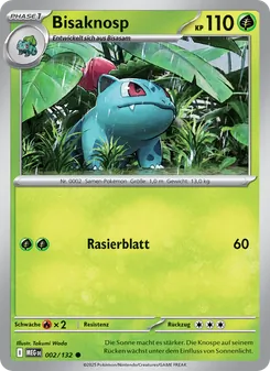 Bisaknosp, Mega-Entwicklung No. 002 Normal