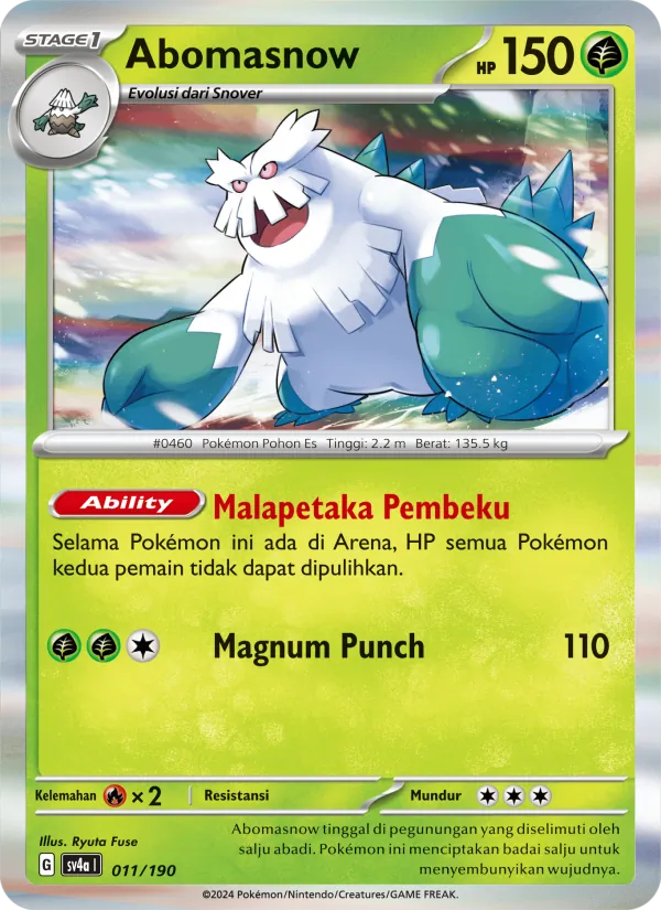 Abomasnow, Harta Berkilau ex No. 011