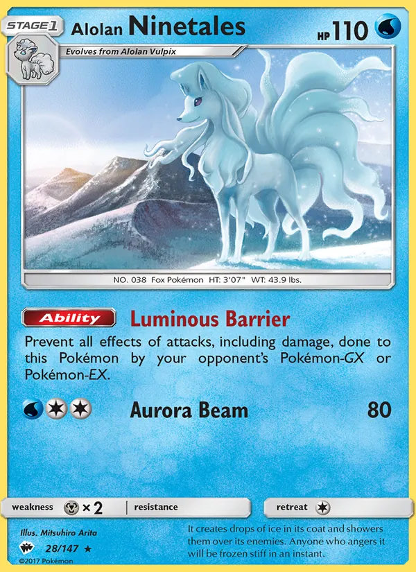 Alolan Ninetales, Burning Shadows Nº 28