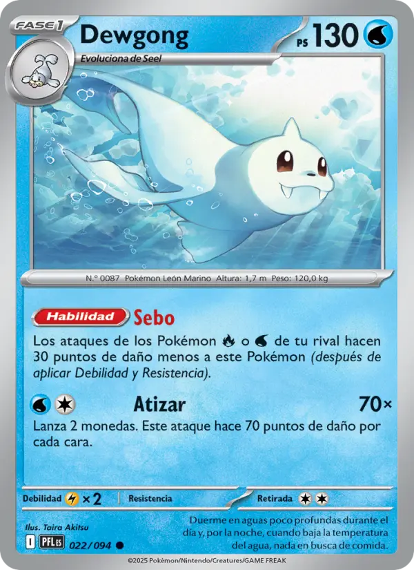 Dewgong, Fuegos Fantasmales Nº 022