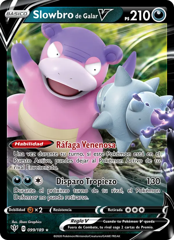 Slowbro V de Galar, Oscuridad Incandescente No. 99