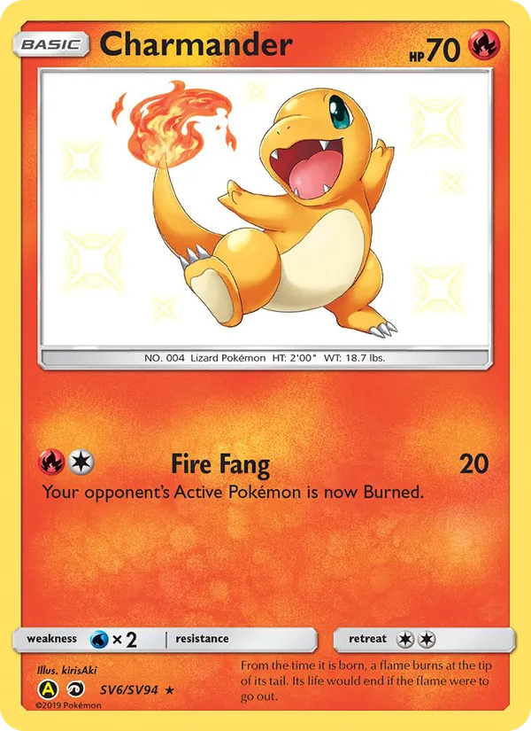 Charmander, Hidden Fates Shiny Vault No. SV6