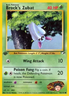Brock's Zubat, Gym Heroes No. 74 Normal