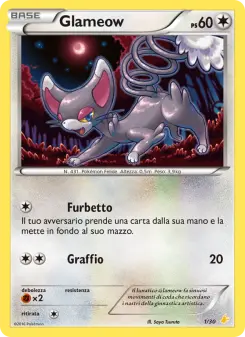 Glameow, XY trainer Kit (Pikachu Libre) No. 1 Normal