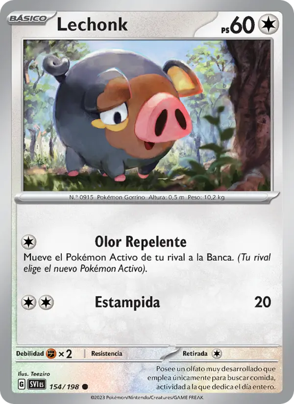 Lechonk, Escarlata y Púrpura Nº 154