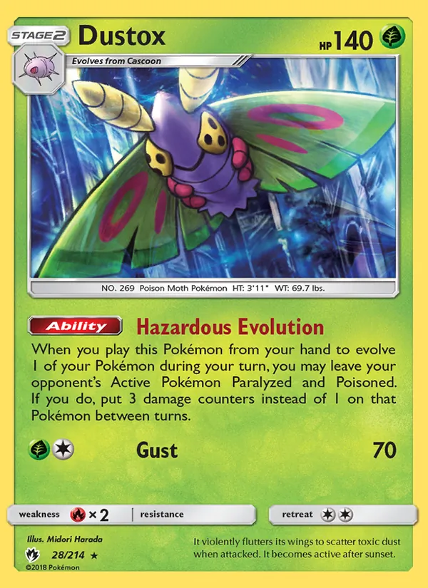 Dustox, Lost Thunder Nº 28